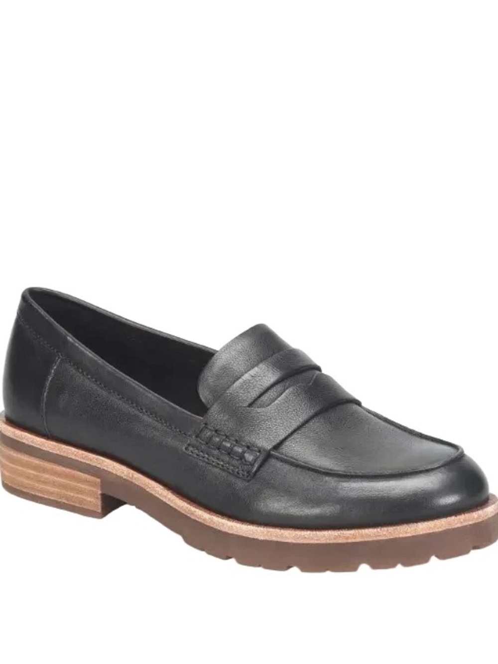 Kork-Ease Carlisle Women’s Black Leather Penny Loafers Size 8